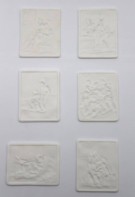 Auktion 360<br>6x kl. Lithophanie-Bildtafeln, Erotika,. je ca. 5,4 x 4,2cm [1]
