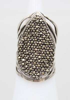 Auktion 360<br>Silber-Ring mit Markasiten, 8,8gr., RG 52 [1]