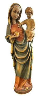 Auktion 360<br>Madonna mit Kind, geschnitzt aus Bergahorn-Holz, H-ca. 25 cm [1]