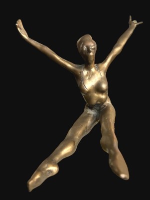 Auktion 360<br>John MILLS (1933-2023)   Bronze, sitzende Sonnenanbeterin im Bikini, H-13 cm, L-ca. 23 cm [1]