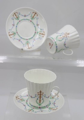 Auktion 360<br>Paar Tassen, Lomonossow St.Petersburg, florales Dekor, ca. H-7,5cm [1]