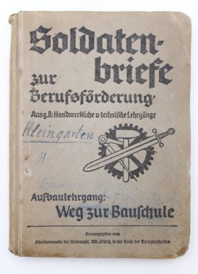 Auktion 360<br>Soldatenbriefe zur Berufsförderung, um 1941, Altersspuren [1]