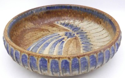 Auktion 360<br>gr. Kunstkeramikschale, Handarbeit, sign. Danmark, H-8 cm, D-29 cm [1]