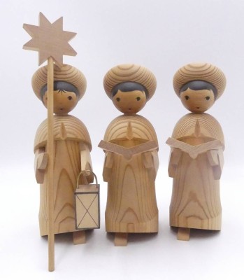 Auktion 360<br>3x gr. Sternsinger-Figuren, Erzgebirge, H-max. 27 cm [1]