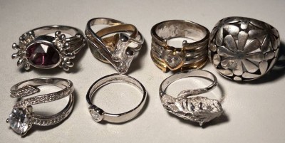 Auktion 360<br>7x versilberte Ringe [1]