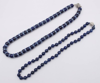 Auktion 360<br>2x div. Lapislazuli-Halsketten, Magnetschließen, ca. L-49cm [1]