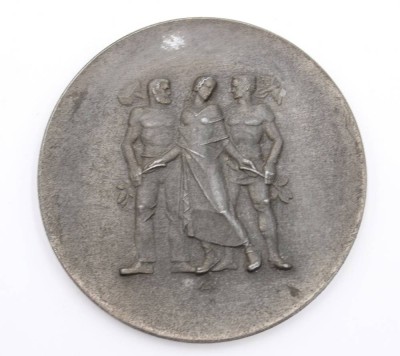 Auktion 360<br>gr. Medaille, Für langjährige Mitarbeit im Dienst der pfälzischen Wirtschaft, 3. Reich, D-8cm [1]