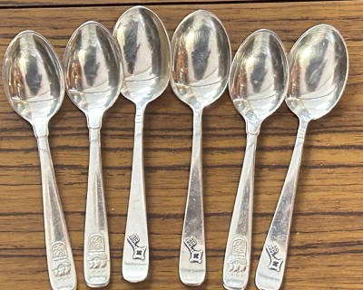 Auktion 360<br>6x versilberte Moccalöffel mit Bremen Wappen, L-11 cm [1]