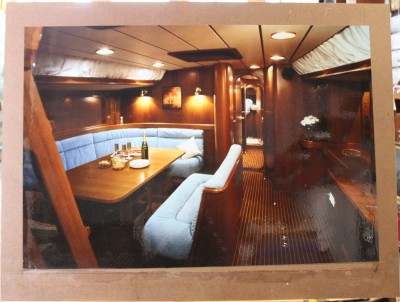 Auktion 360<br>Franco PACE (1942), großformatiges Foto, Interieur einer Yacht, auf Hartfaser geklebt, ungerahmt, ca. 56 x 82cm, Sperrgutversand [1]