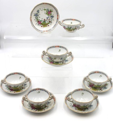 Auktion 360<br>6x Suppentassen mit U.T., Herend, Indian Basket, sehr gute Erhaltung, Tassen H-5,5cm [1]