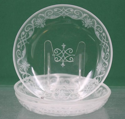 Auktion 360<br>4x ältere Dessertschalen, beschliffen, ca. D-14cm [1]