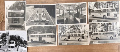 Auktion 360<br>7x grosse Fotos von Setra Autobussen,1x Magirus Deutz, verso gestempelt 