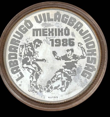 Auktion 361<br>500 Forint Proof Coupe du monde de football Mexiqu 1986 UNGARN Budapest 1986 (40mm, 28g, ) booxed, stempelglanz, Silber [1]