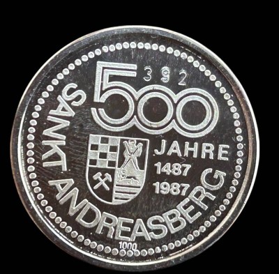 Auktion 361<br>Feinsilber-1000- Gedenkmedaille 