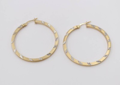 Auktion 361<br>Paar 585er GG-Creolen, 5,6gr., ca. D-4,3cm [1]