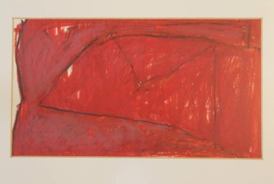 Auktion 361<br>moderne Komposition, unleserl. signiert, datiert '95, Mischtechnik, ger./Glas, RG 50,5 x 70cm [1]