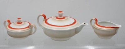 Auktion 361<br>Teekern, 50 Jahre ZehScherzer, Spritzdekor, Kanne H-12cm [1]