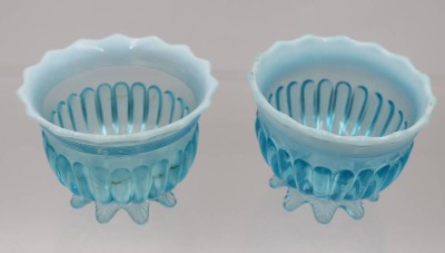 Auktion 361<br>Paar Zuckerschalen, Davidson Glas 