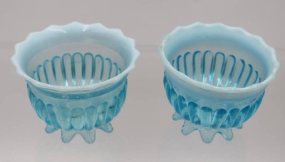 Auktion 361<br>Paar Zuckerschalen, Davidson Glas 