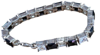 Auktion 361<br>Silber-925- Armband, klare und dunkle Steine, L-20 cm, 39 gr [1]