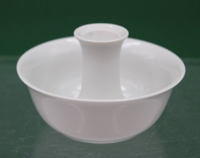 Auktion 361<br>schlichter Leuchter, Arzberg, Weißporzellan, ca. H-6cm [1]