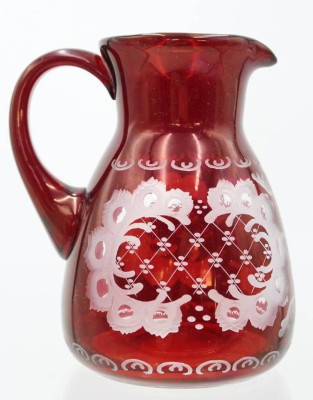 Auktion 361<br>Milchkrug, Böhmen, Barockschliff, ca. H-14cm [1]