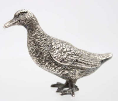 Auktion 361<br>Ente aus 835er Silber, 75,3gr., ca. H-5,7cm [1]