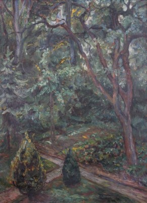 Auktion 361<br>Adalbert Perks, Bürgerpark Bremen, Öl/Leinwand, gerahmt, RG 109,5 x 84cm [1]