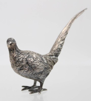 Auktion 361<br>Fasan, 835er Silber, 42gr., ca. H-7,5cm L-8cm [1]