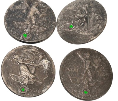 7x Nadeln, 1.Mai, div. Jahre und Orte, ungepflegte Erhaltung [1]