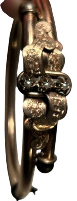Auktion 361<br>Armreif mit 3 Perlchen, wohl Silber vergoldet? ca. 5x6 cm, 13,7 gr [1]