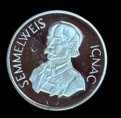 Auktion 361<br>ungar. Gedenkmedaille, Silber-925-, Ignac Semmelweiss,D-3 cm, 16,1 gr. [1]