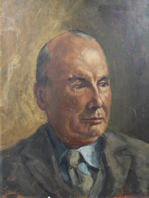 Auktion 361<br>Marcelo Bonome, Herrenportrait, Öl/Hartfaser, ungerahmt, 40 x 30cm [1]