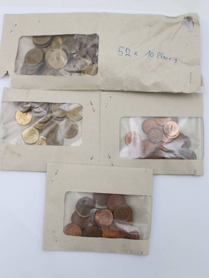 Auktion 361<br>Konvolut div. Pfennig-Münzen, BRD, 10er, 5er, 2er und 1er [1]
