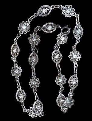 Auktion 361<br>filigrane Silber-Halskette, L-48 cm, 16 gr [1]