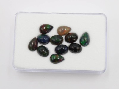 Auktion 361<br>6x Schwarzopale, zus. ca. 9,5ct [1]