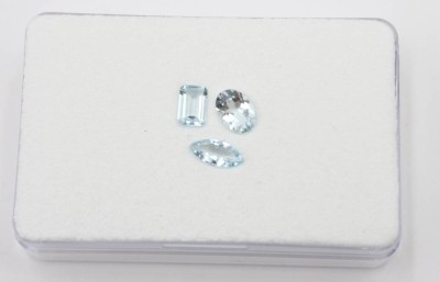 Auktion 361<br>3x Aquamarine, zus ca. 1,45ct [1]