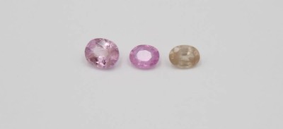 Auktion 361<br>3x div. Madagaskar-Saphire,, zus. ca. 2,8gr., [1]