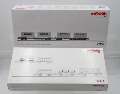 Auktion 361<br>2x Waggonsets, 47454 komplett, 47877 nicht vollständig, Märklin, H0 [1]