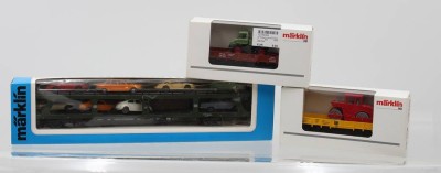 Auktion 361<br>3x Auto-Waggons, Märklin, H0, je OVP [1]