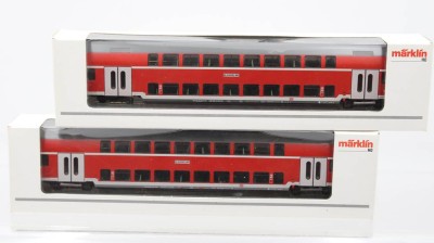 Auktion 361<br>2x Märklin 43584 H0 Doppelstockwagen, OVP [1]