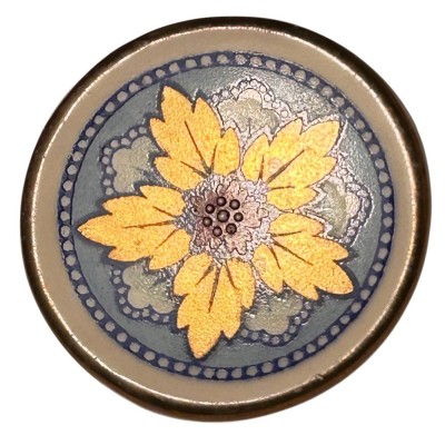 handgemalte Porzellan-Brosche 