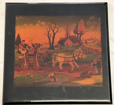 Auktion 361<br>baives, anonymes Fliesenbild, gemalt, 14x14 cm [1]