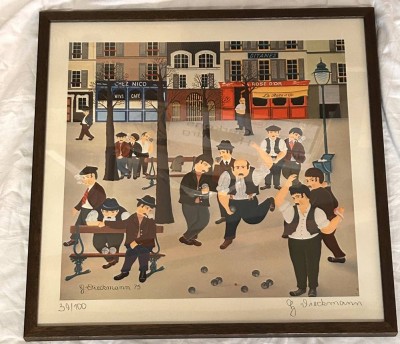 Auktion 361<br>Henry DIECKMANN (1933-2018)  1974, gr. Lithografie,39/100, gerahmt RG   44x54 cm [1]