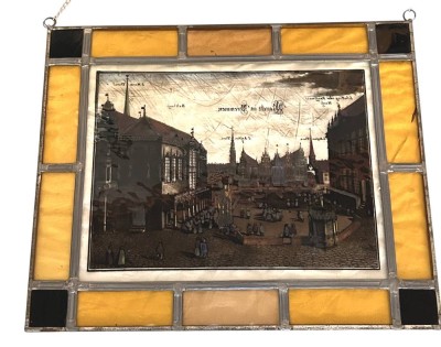 Auktion 361<br>4x div. Buntglas-Fensterbilder, grösste ca. 30x36 cm [1]