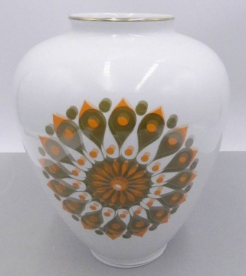 Auktion 361<br>gr. Vase  mit Blüte, 70-er Jahre, Jaeger&Co, H-26 cm [1]