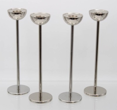 Auktion 361<br>4x moderne Leuchter, verchromt, ca. H-22cm [1]