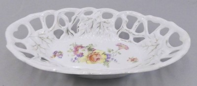 Auktion 361<br>ovale Brotschale, Silesia, H-7,5 cm, 28x17 cm [1]