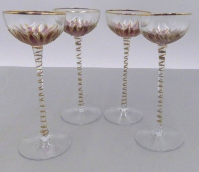 Auktion 361<br>4x Likörschalen von Paul Nagel, Berlin, Handarbeit, H-17 cm [1]