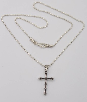 Auktion 361<br>925 Silber- Kreuz an silberfarbener Kette . [1]